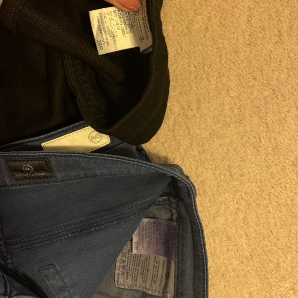 AG Adriano Goldschmeid skinny jeans - lot of 3 Stevie ankle, Legging Ankle Knit - Picture 3 of 6
